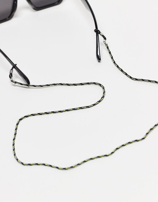 FhyzicsShops DESIGN cord glasses chain in black and green