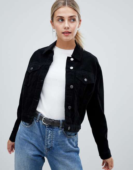 ASOS DESIGN cord jacket in black | ASOS