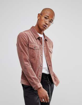 Dusky pink outlet denim jacket