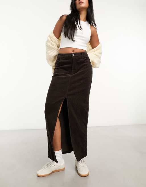 Chocolate 2025 cord skirt