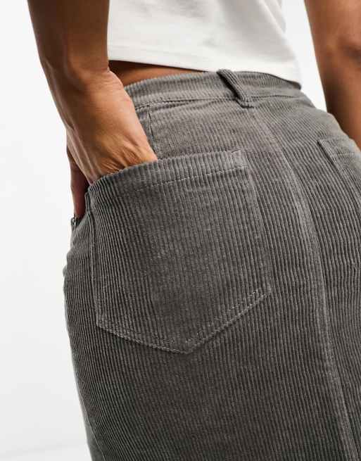 Gray 2025 corduroy skirt