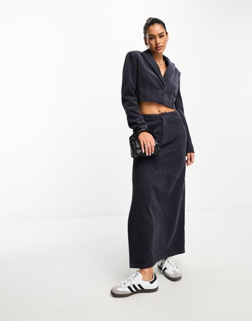 Asos navy midi skirt best sale