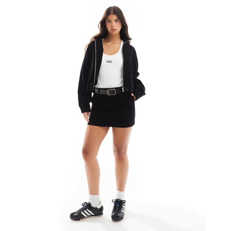 Black cord skirt asos cheap