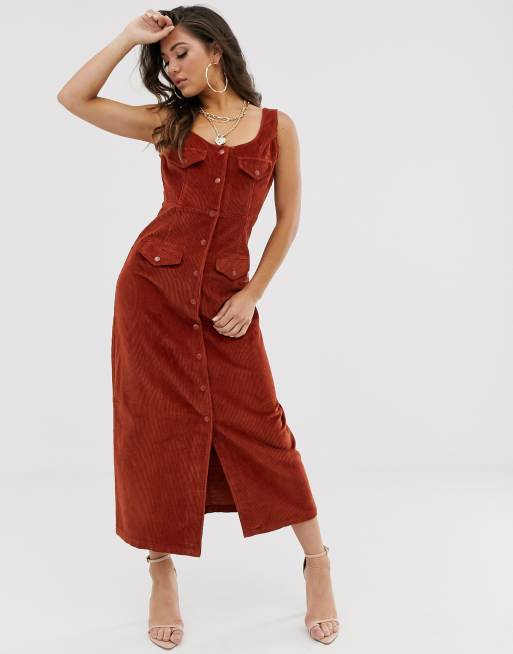 Corduroy cheap dress asos