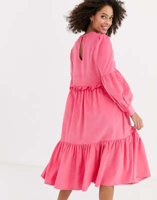 asos bright pink dress
