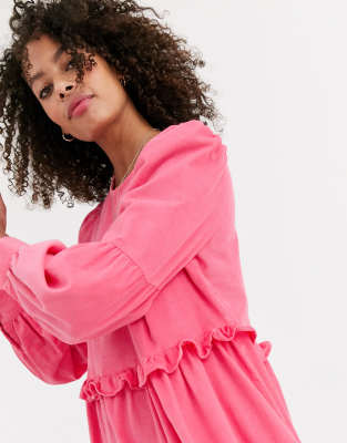 asos bright pink dress