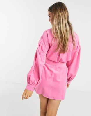 asos bright pink dress