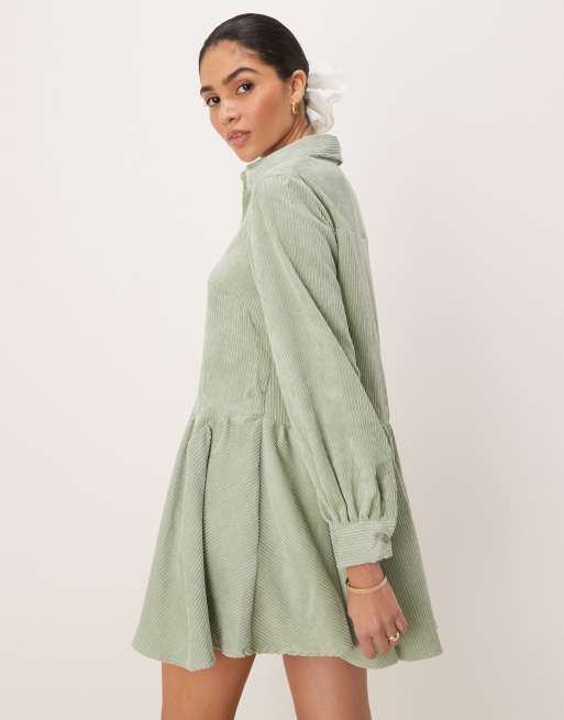 sage green smock dress Baltic Born Womens Monica Smocked Dress | Dark Sage main image 1