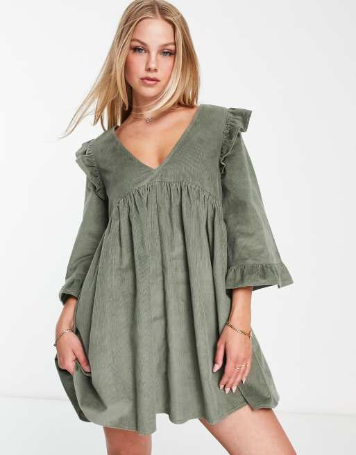 ASOS Premium Embroidered Ruffle Smock Top