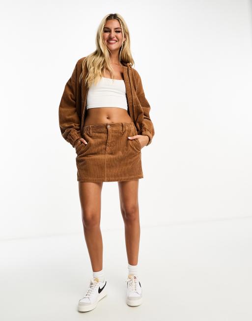 Asos brown corduroy clearance skirt