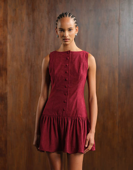 red drop waist dress Cherry Midi About The Brand Women's Never Out Of Reach