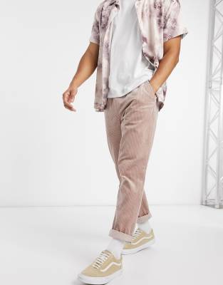 pink corduroy trousers men's