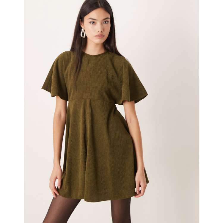 green emerald velvet dress Seta T Women's Long Sleeve Casual Dress Round Neck High Waist Pleated a  Line Flowy Midi Fall Dresses Small Dark Green at Amazon Women's Clothing  store