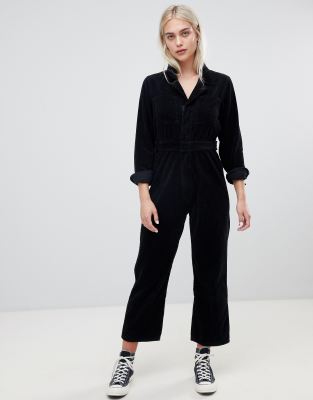 black utility boiler suit