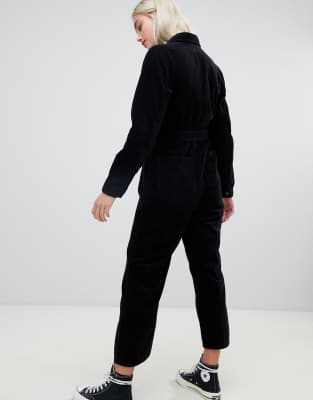 black utility boiler suit