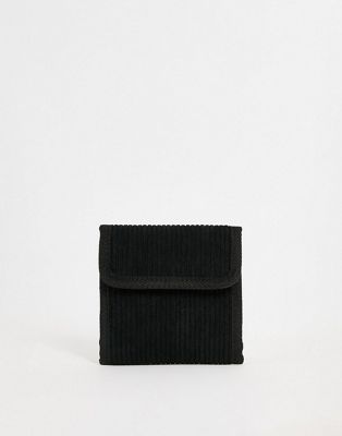 ASOS DESIGN cord wallet in black