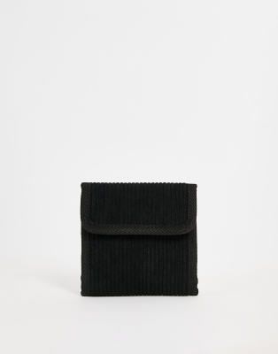 ASOS DESIGN cord wallet in black