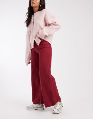 ASOS DESIGN - Cordhose mit weitem Bein-Lila