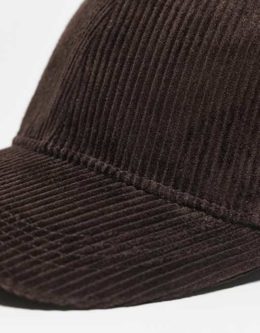 ASOS DESIGN corduroy baseball cap in brown, 2 of 4