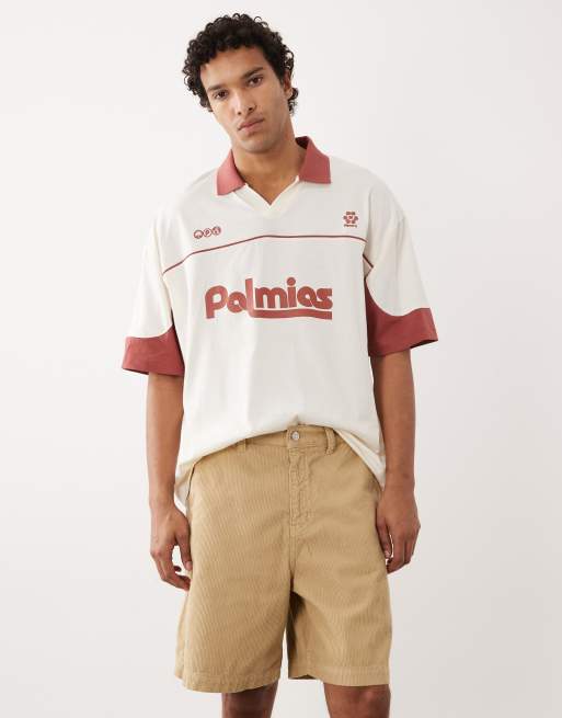 ASOS DESIGN corduroy jort in beige, 2 of 5