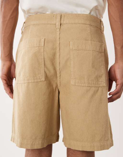 ASOS DESIGN corduroy jort in beige, 4 of 5