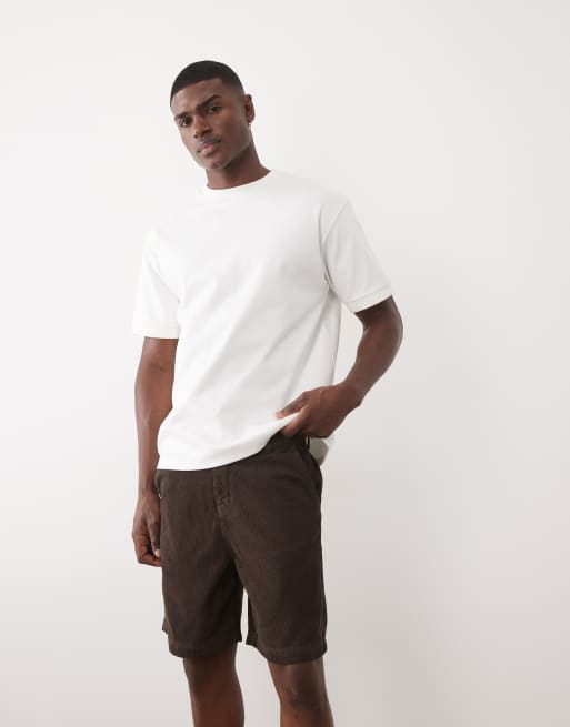ASOS DESIGN corduroy jorts in brown, 4 of 5