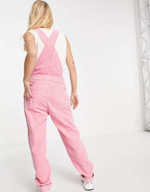 Pink best sale cord overalls