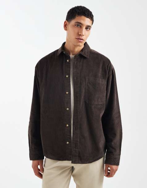 ASOS DESIGN - Corduroy overshirt in bruin - view 1