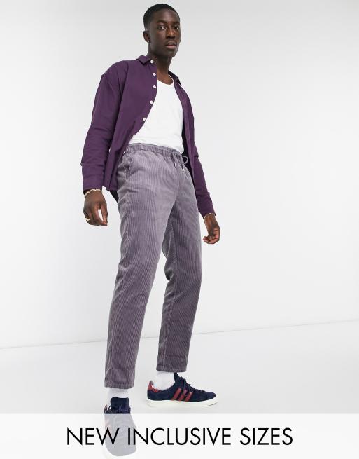 asos design baggy corduroy jeans in tan