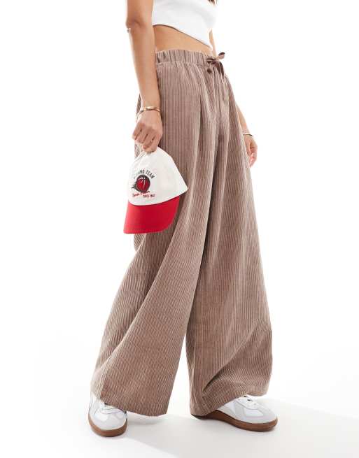 Cord wide leg pants best sale