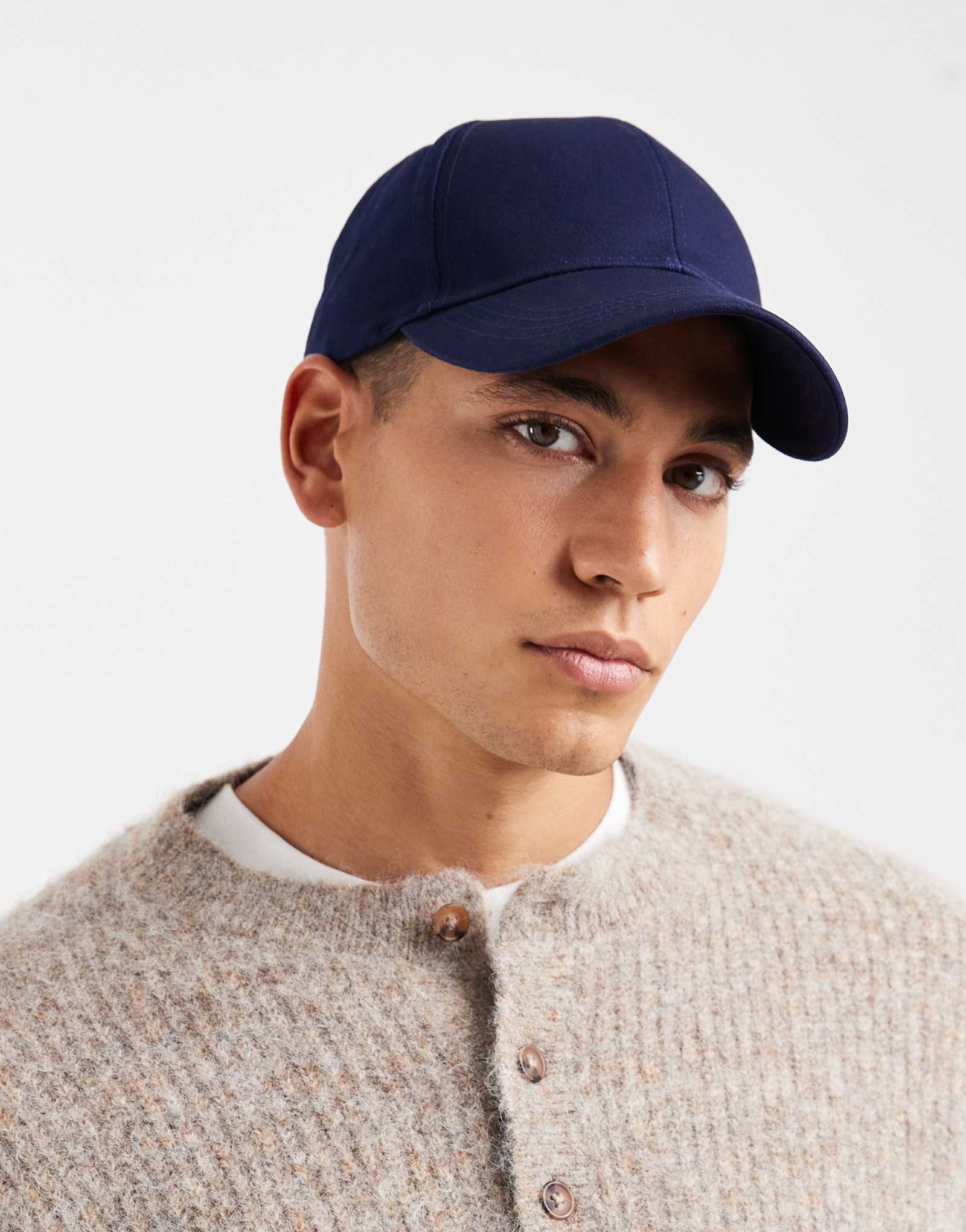 Бейсболка ASOS DESIGN core темно-синего цвета