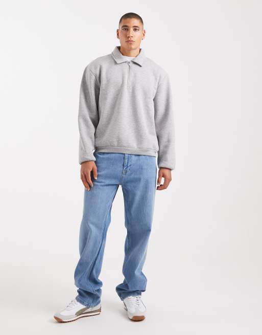 ASOS DESIGN - Core - Jean droit confortable et extensible - Bleu moyen délavé