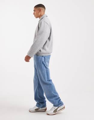 Asos Design Core Straight Jeans In Blue