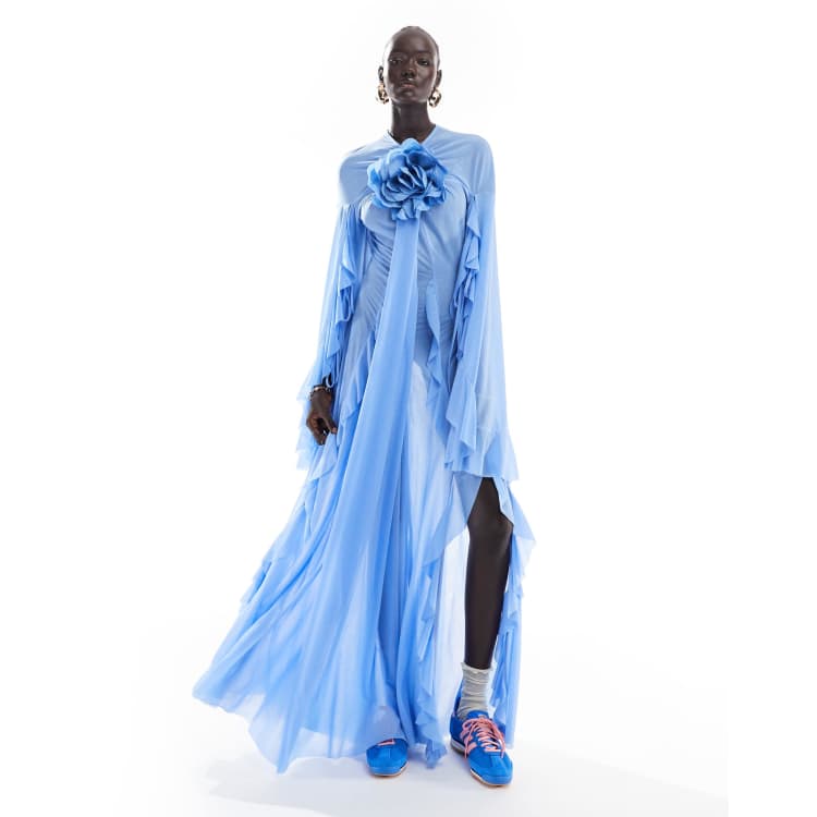 white christmas dresses Miami Luxe Ruffle Sleeve Maxi Dress | Koy Resort main image 1