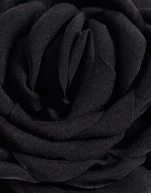 ASOS DESIGN corsage hair elastic with ribbon detail in black, 2 of 3