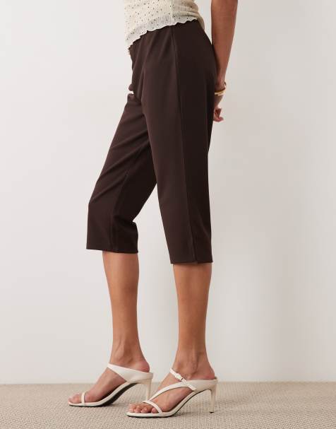ASOS DESIGN - Corsaire fendu sur les côtés - Marron - view 1