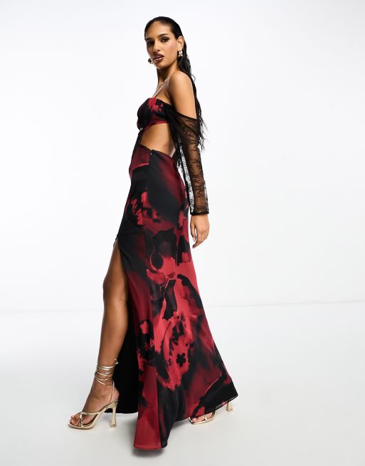 Asos cold cheap shoulder maxi dress