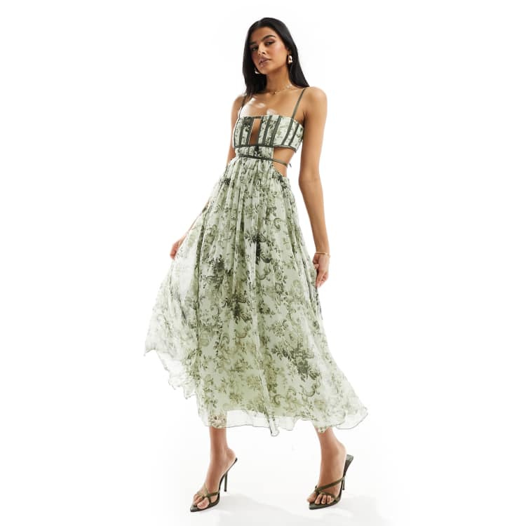 ★Cest Moidew★ Cest_Forest print waist strap dress Designer fashion, Seoul-fully created | W Concept