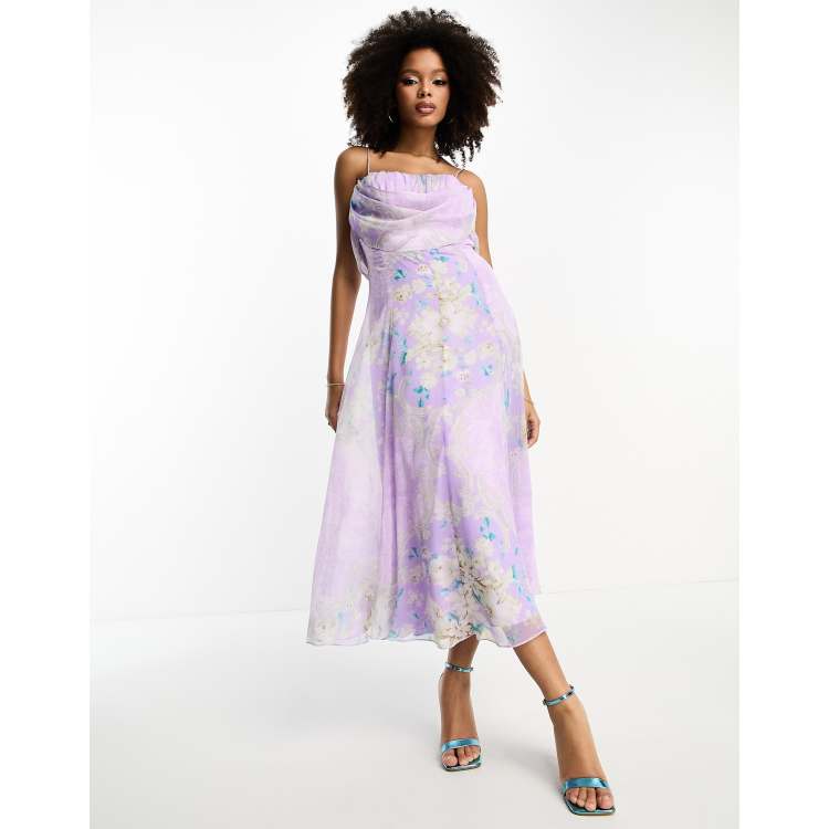 Asos lilac floral dress shop