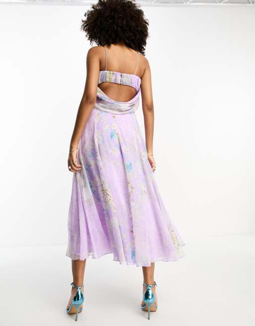 Asos lilac floral on sale dress