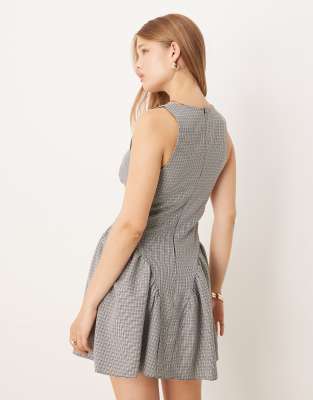 Asos Design Corset Mini Dress In Gray