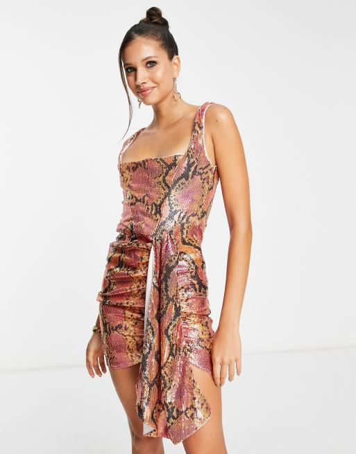 Asos snake outlet print dress