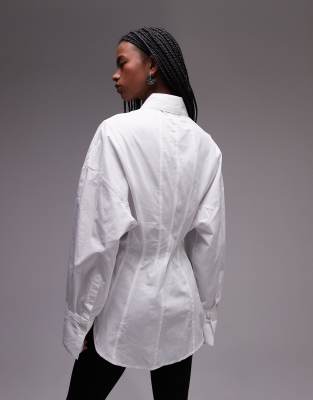 【Bonnae】Corset Seam Shirt 2 Colors 207908098-4