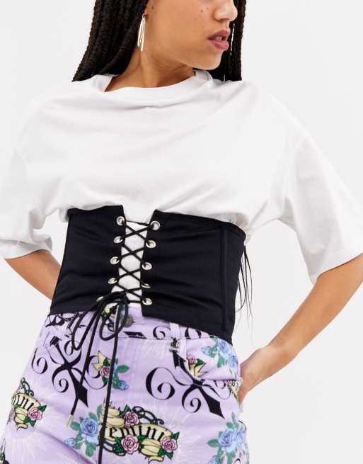 ASOS CURVE Extra Wide Lace Up Corset Belt