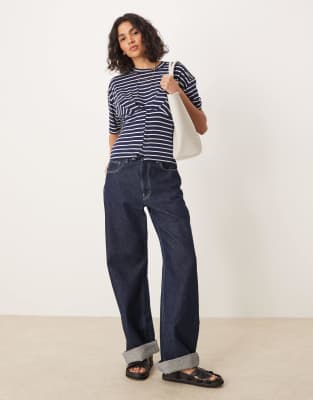 Asos Design Corset Waist Hook And Eye T-shirt