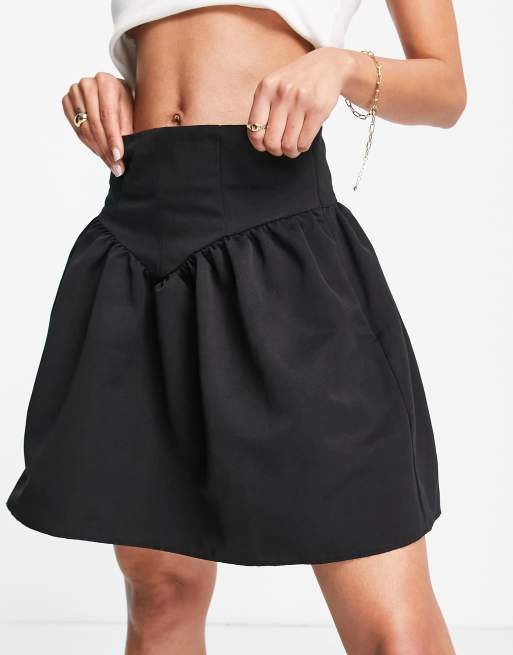 Corset Waist Mini A-Line Skirt