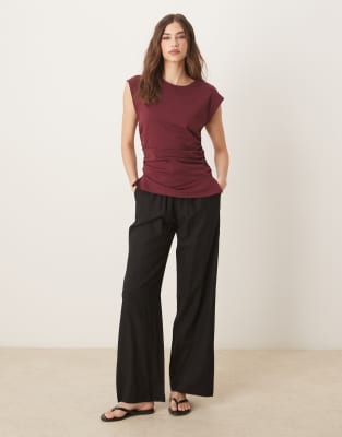 ASOS DESIGN CORSET WAIST SHARP SHOULDERS TANK TOP 