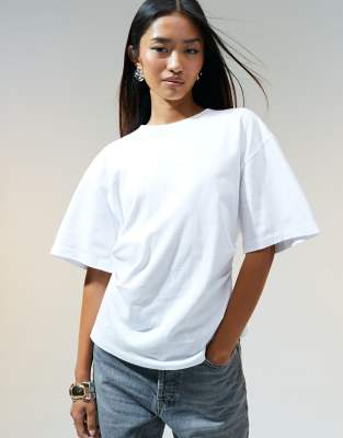 ASOS DESIGN corset waist t-shirt in white - ASOS Price Checker