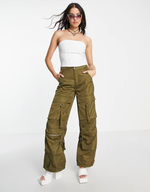 ASOS DESIGN - Corsetto a fascia bianco con cuciture a vista, 3 di 4
