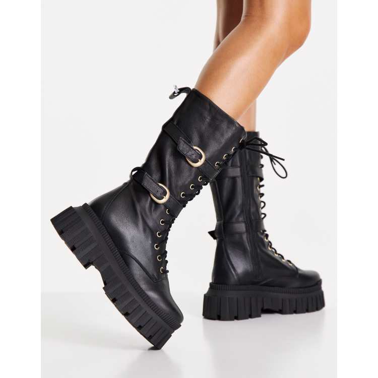 Asos design raider store chunky lace up boots